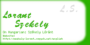 lorant szekely business card